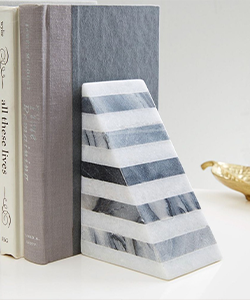 Striped Angle Geometry Bookend