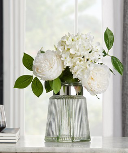 Artificial Floral In Glass Vase